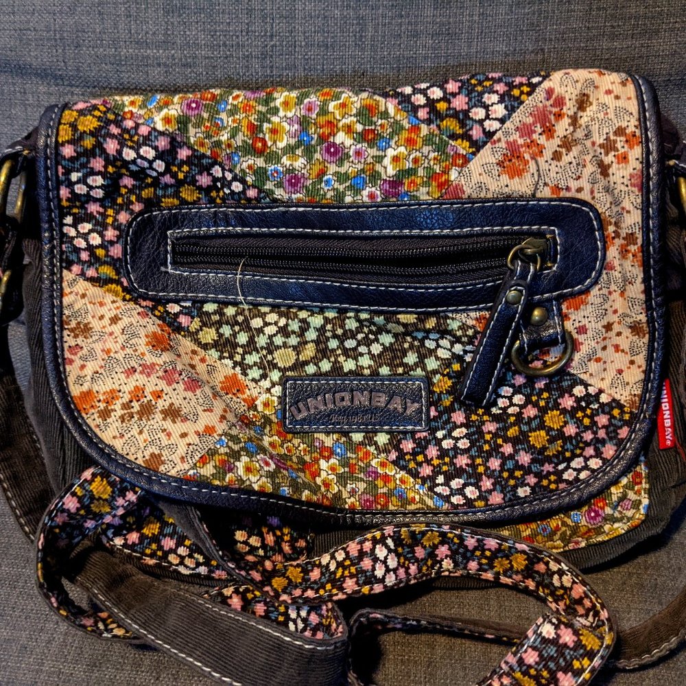 UnionBay corduroy crossbody messenger bag purse